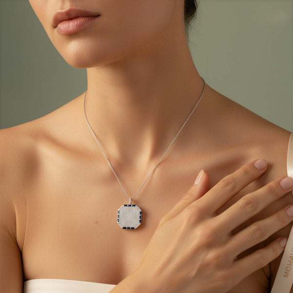 Halo Locket Necklace | 18K Gold Plated