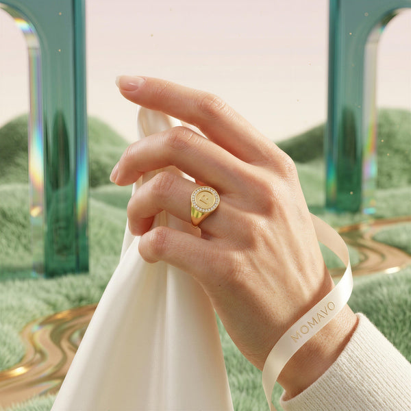 Monogram Initial Ring | 18K Gold Plated