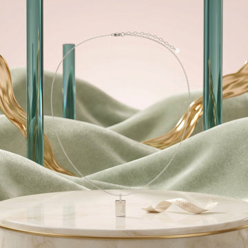 Engravable Rectangle Pendant Necklace | 18K Gold Plated