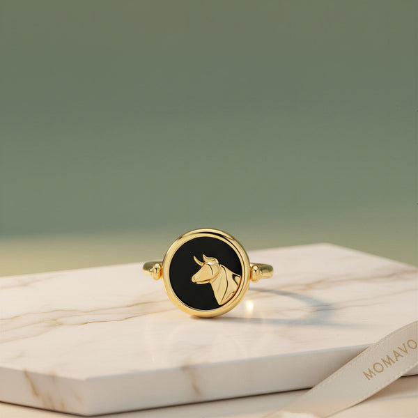Twin Signet Ring & Pendant | 18K Gold Plated