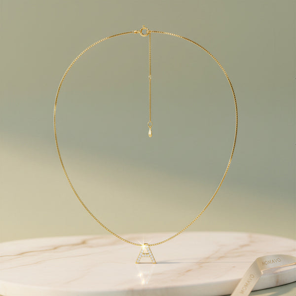 Monogram Initial Necklace | 18K Gold Plated