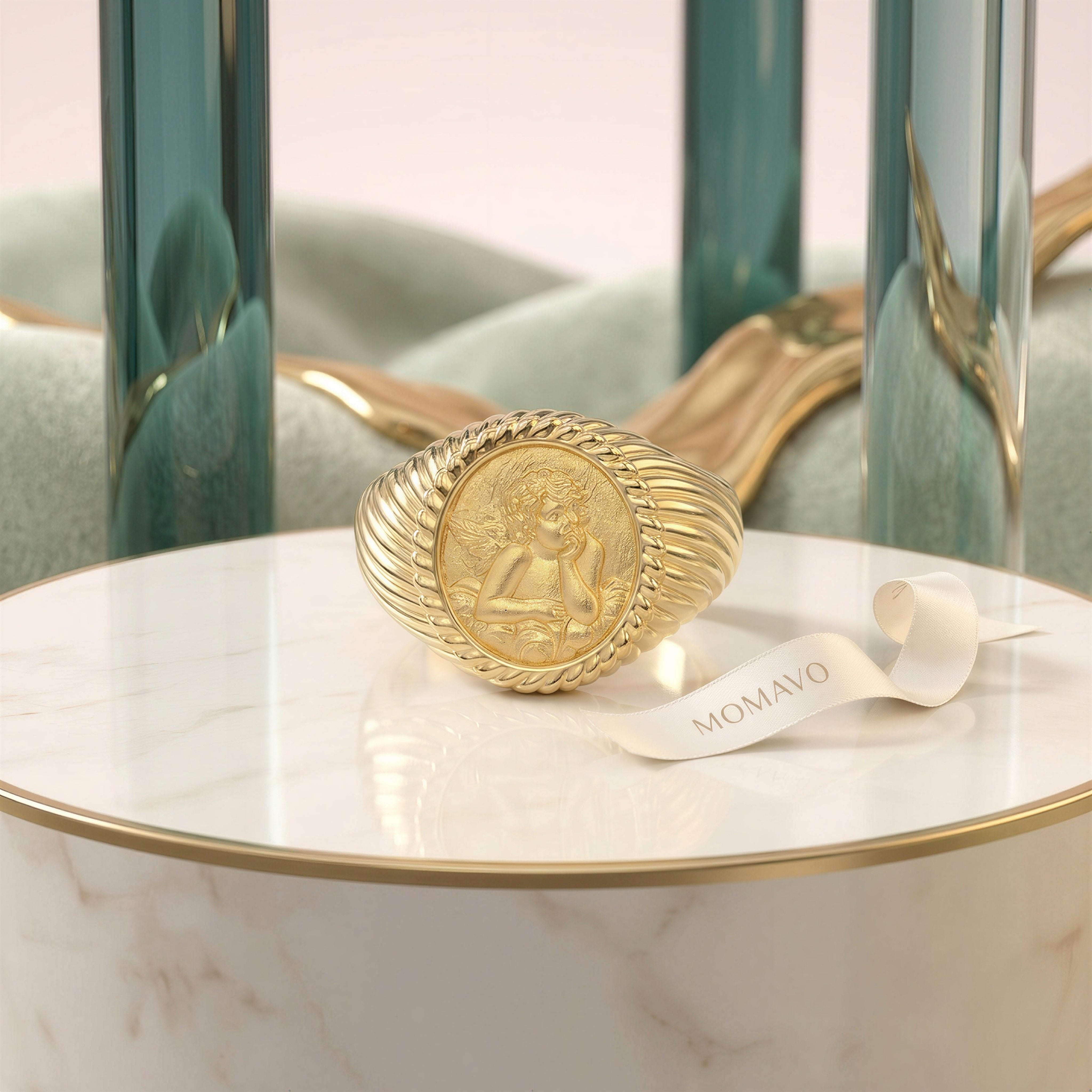 Coin Ring | 18K Gold Plated | Momavo – Momavo Jewelry