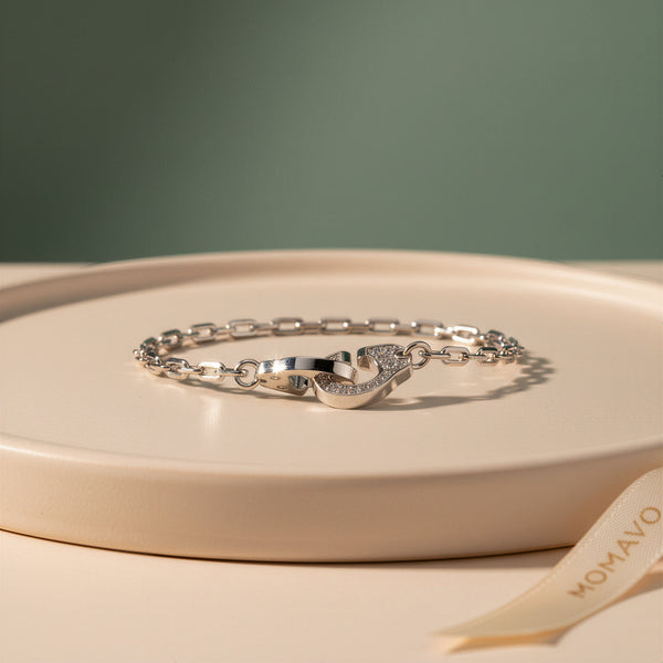 Pavé Loop Bracelet | 18K Gold Plated