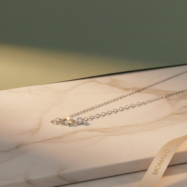 Classic Name Necklace | Rhodium Plated
