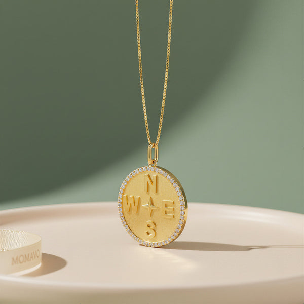 Personal Story Medallion Necklace | 18K Gold Plated
