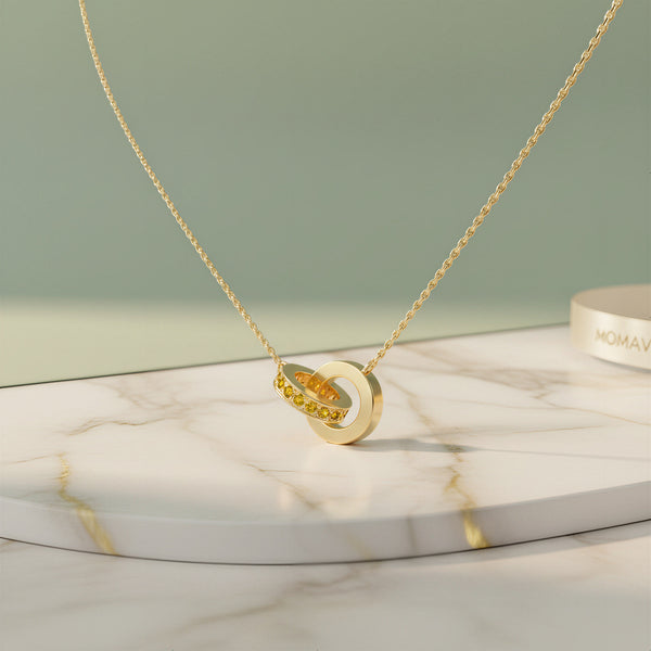 Infinite Circle Link Necklace | 18K Gold Plated