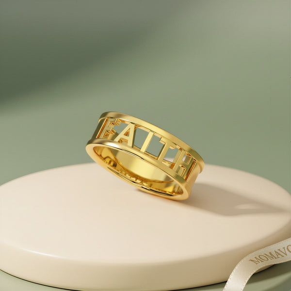 Signature Personalized Ring | 18K Gold Plated