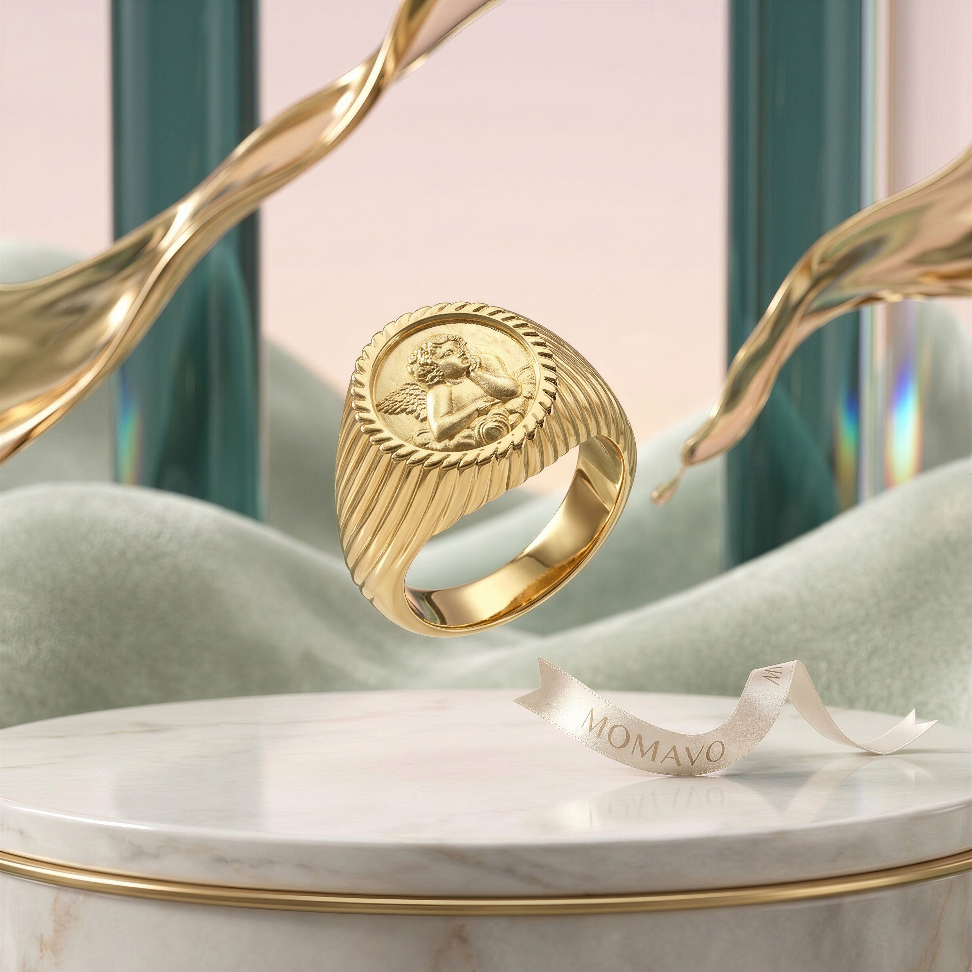 Coin Ring | 18K Gold Plated | Momavo – Momavo Jewelry