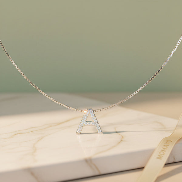 Monogram Initial Necklace | Silver