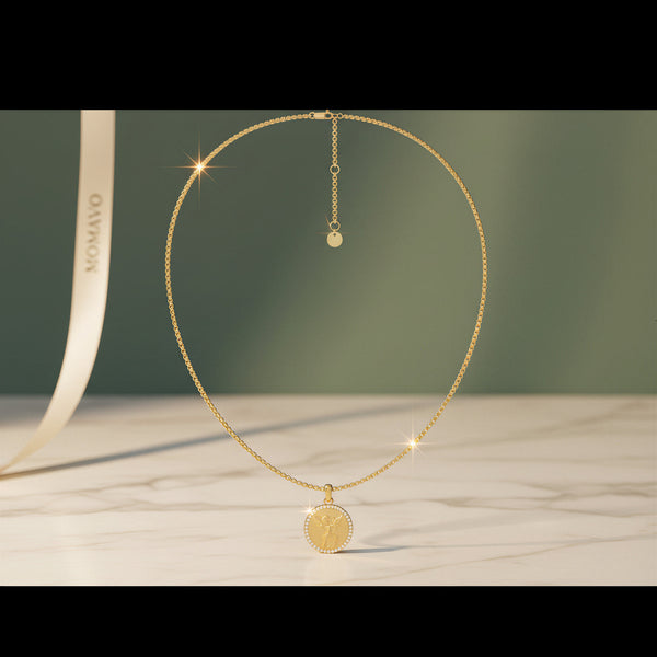 Momenta Relief Halo Necklace | 18K Gold Plated