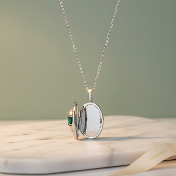 Guardian Eye Birthstone Locket | Silver