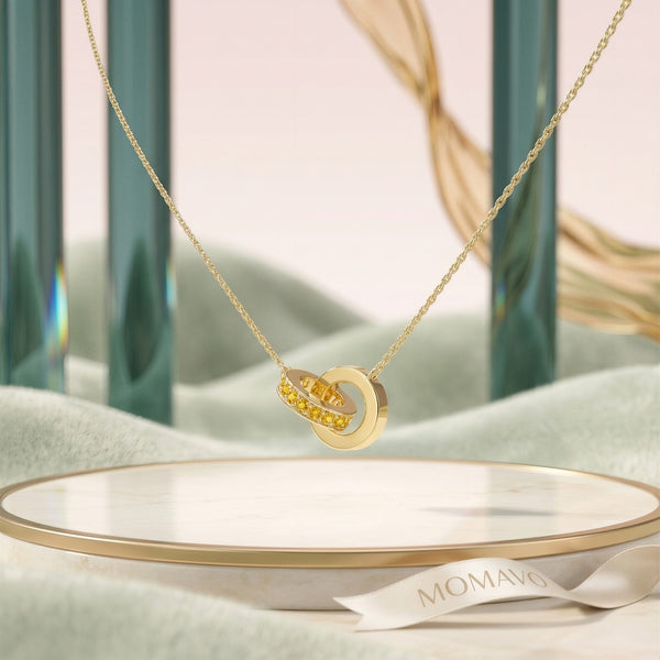 Infinite Circle Link Necklace | 18K Gold Plated