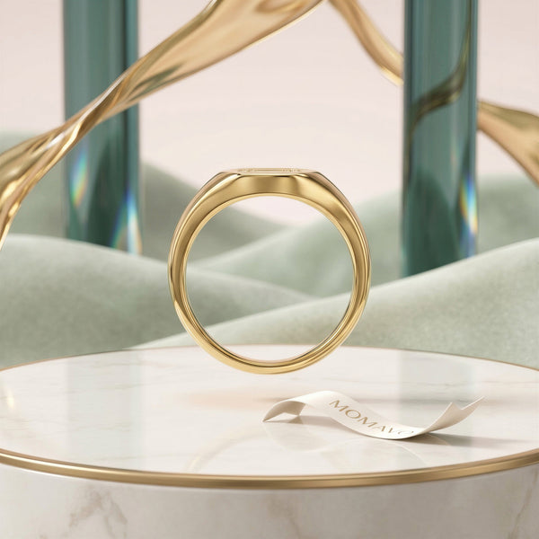 Oval Monogram Ring | 18K Gold Plated