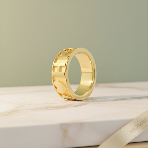 Classic CharmMark Lucky Ring | 18K Gold Plated