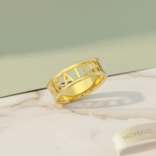 Signature Personalized Ring | 18K Gold Plated