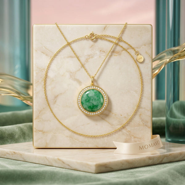 Legacy Jade Locket Necklace | 18K Gold Plated