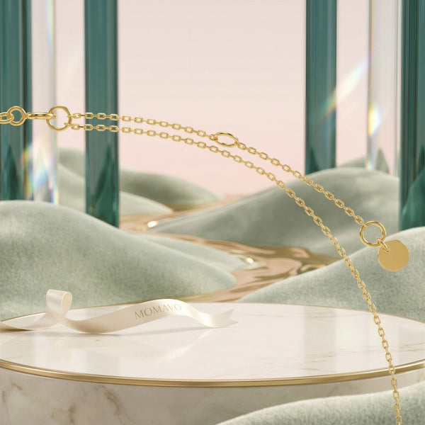 Monogram Letter Necklace | 18K Gold Plated