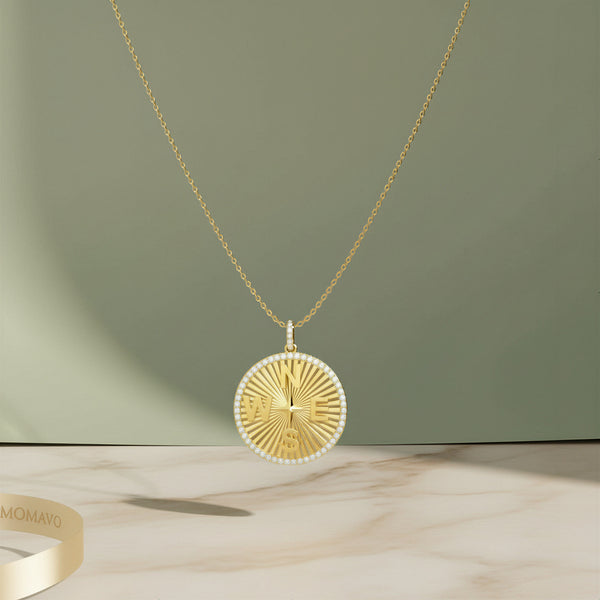 Story Medallion Necklace | 18K Gold Plated