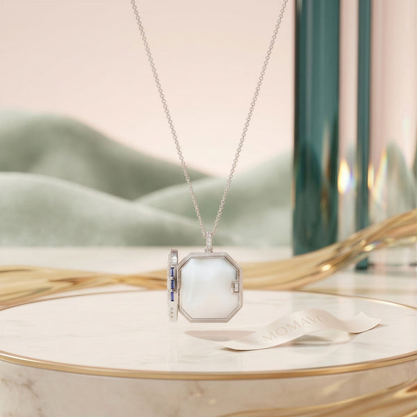 Halo Locket Necklace | 18K Gold Plated