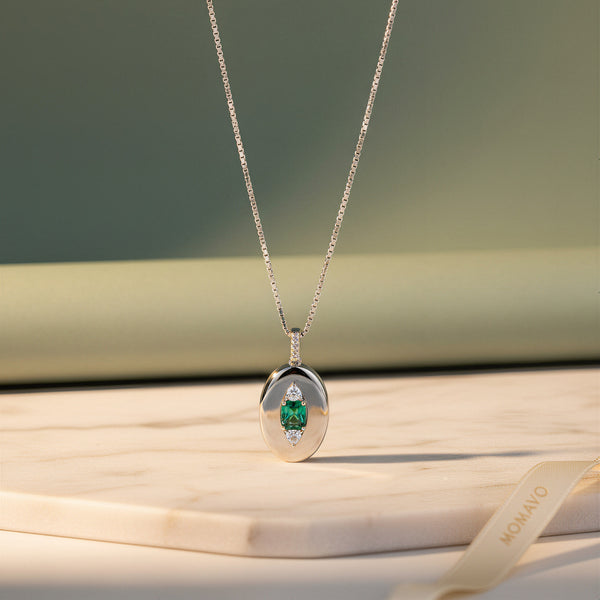 Guardian Eye Birthstone Locket | Silver