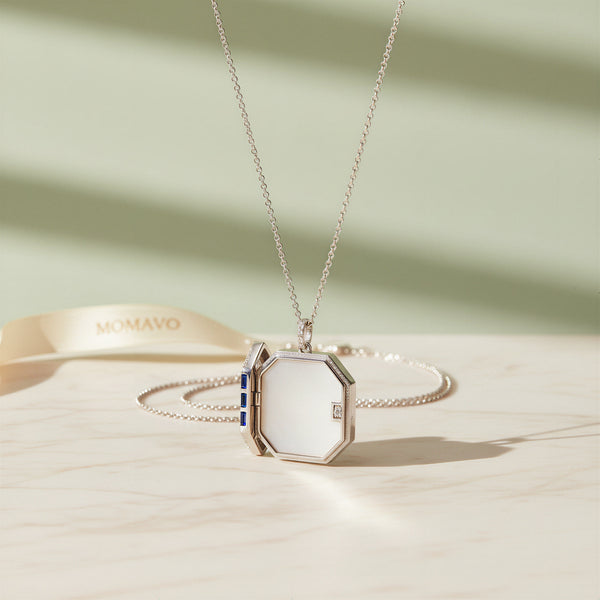 Halo Locket Necklace | 18K Gold Plated