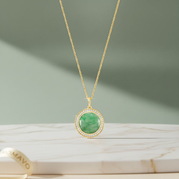 Legacy Jade Locket Necklace | 18K Gold Plated