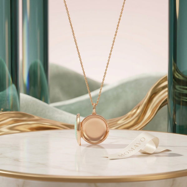 Legacy Jade Locket Necklace | 18K Gold Plated