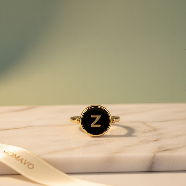 Twin Signet Ring & Pendant | 18K Gold Plated