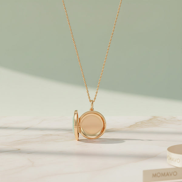 Legacy Jade Locket Necklace | 18K Gold Plated
