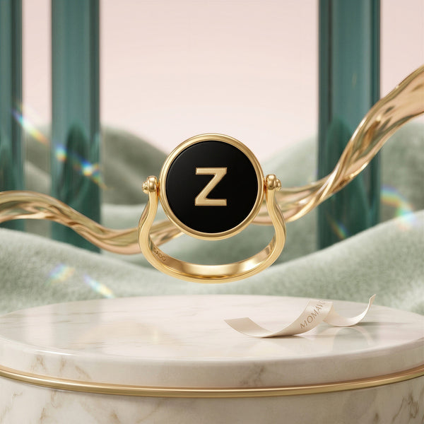 Twin Signet Ring & Pendant | 18K Gold Plated