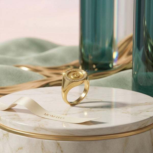 Monogram Initial Ring | 18K Gold Plated