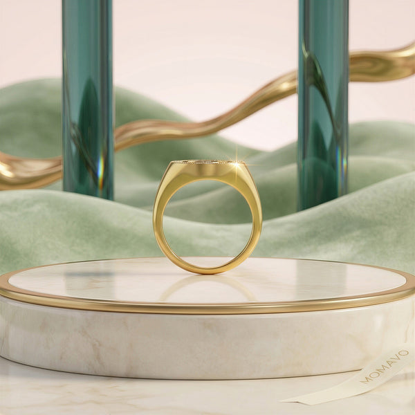 Monogram Initial Ring | 18K Gold Plated