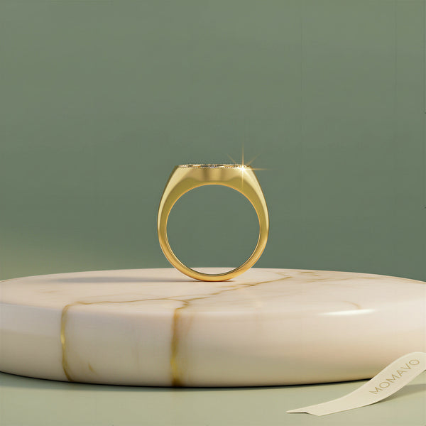 Monogram Initial Ring | 18K Gold Plated