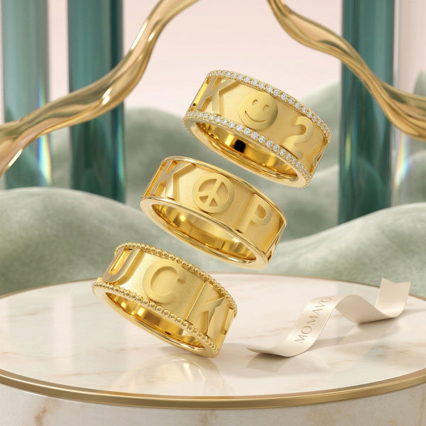 Milgrain Charm Ring | 18K Gold Plated