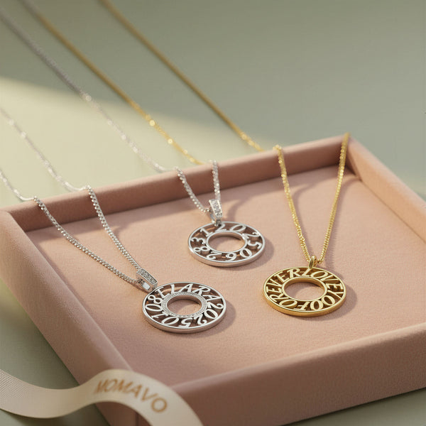 Memo Circle Necklace | 18K Gold Plated