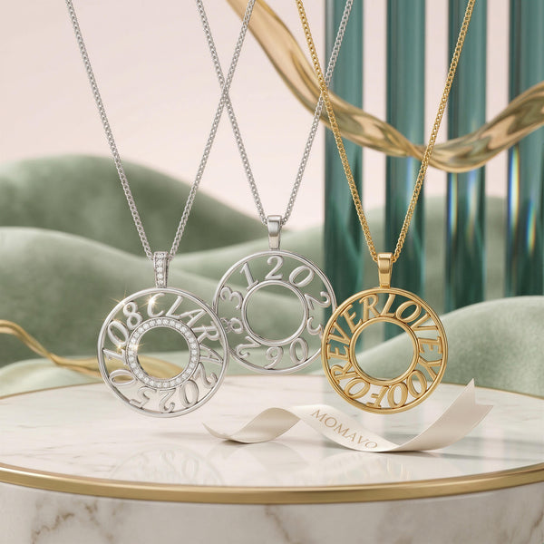 Memo Circle Necklace | 18K Gold Plated