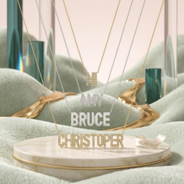 Jacqueline Signature Name Necklace | 18K Gold Plated