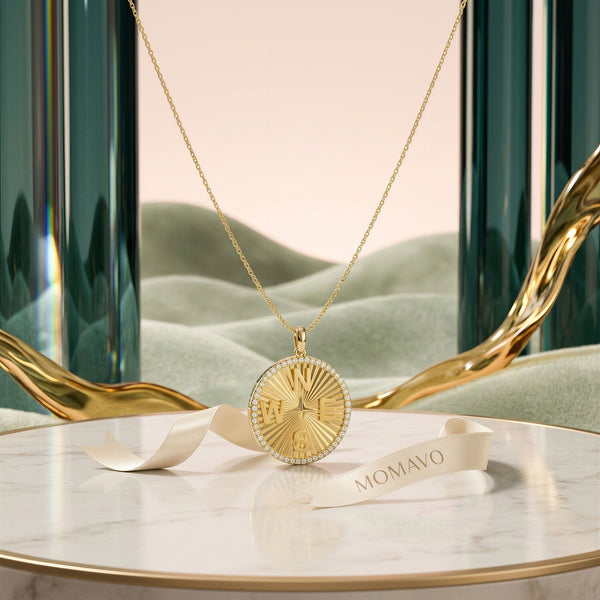 Story Medallion Necklace | 18K Gold Plated