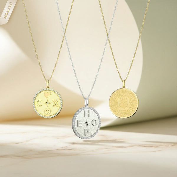 Personal Story Medallion Necklace | 18K Gold Plated