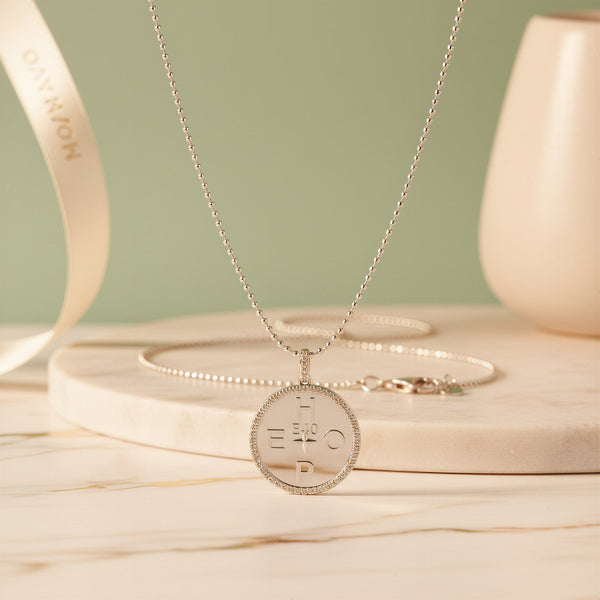 Personal Story Medallion Necklace | Silver