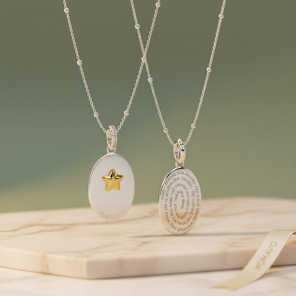 Paw Oval Pendant Necklace | 18K Gold Plated