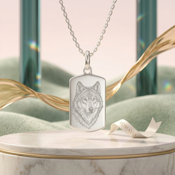 Paw Oval Pendant Necklace | 18K Gold Plated