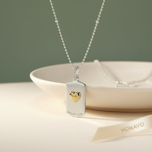 Custom Paw Squircle Necklace | 18K Gold Plated