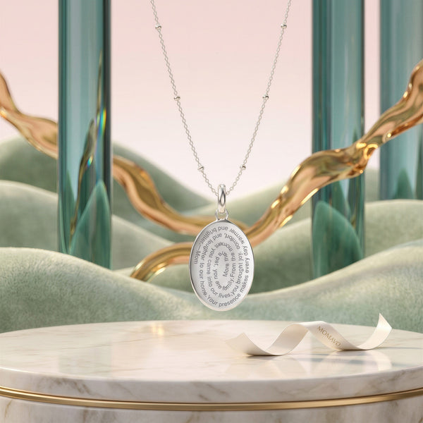 Paw Oval Pendant Necklace | 18K Gold Plated