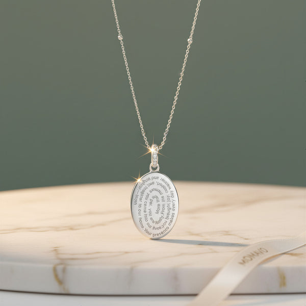 Paw Oval Pendant Necklace | 18K Gold Plated