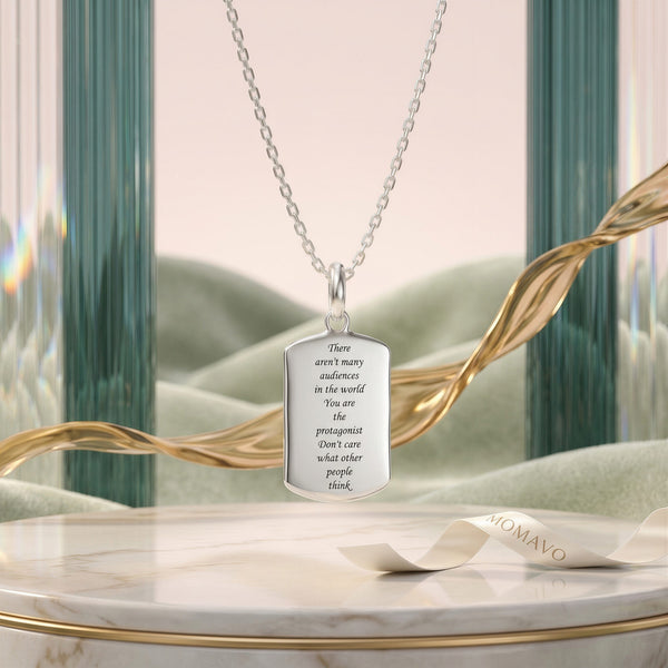 Paw Oval Pendant Necklace | 18K Gold Plated