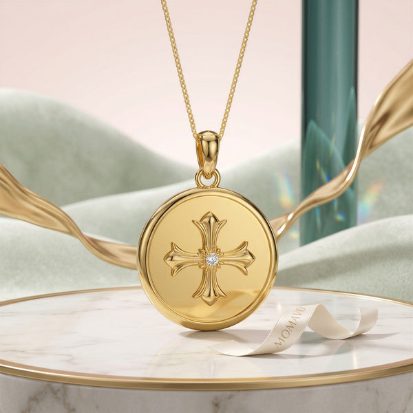 Sancta Icon Pendant Necklace | 18K Gold Plated