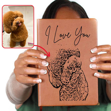 Personalized Leather Journal - I Love You
