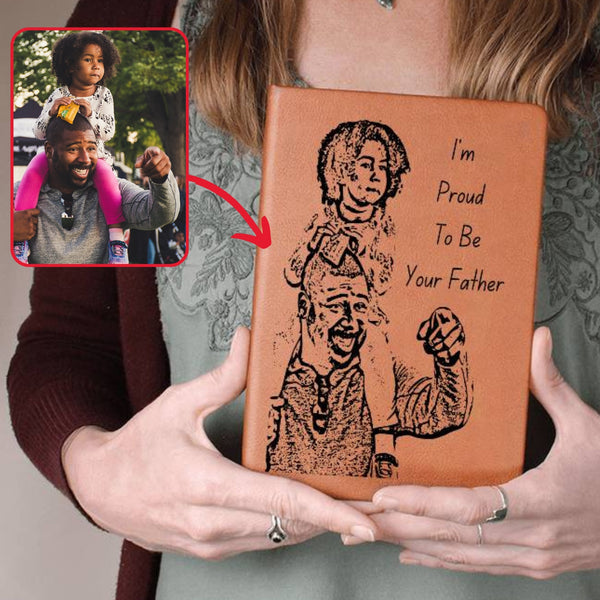 Personalized Leather Journal - I Love You