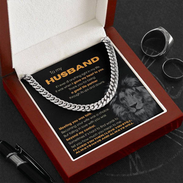 To My Husband - Thank you for being a great life partner (Length Adjustable)